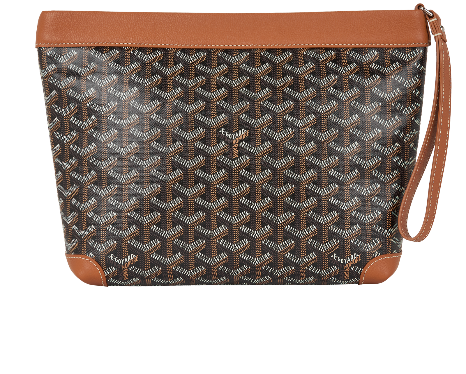 Conti Pouch, &pound;950, Accessories, Black/Brown, Canvas, Back view